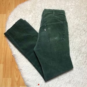 Vintage 70s Forest Green Corduroys 29"